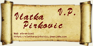 Vlatka Pirković vizit kartica